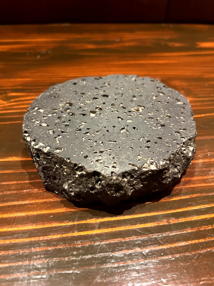 The actual lava stone used for grilling at Danke Izakaya